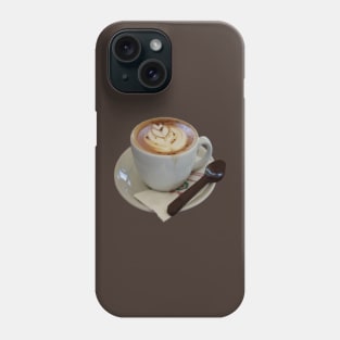 Americano Coffee with Tulip Design And Chocolate Spoon Phone Case