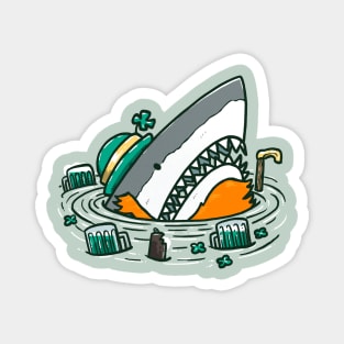 St Patrick's Day Shark Magnet