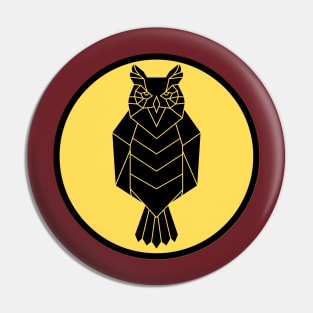 Geometric Artwork Owl Pin