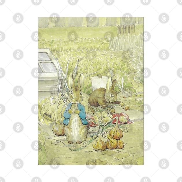 Peter and Benjamin Rabbits - Beatrix Potter by forgottenbeauty