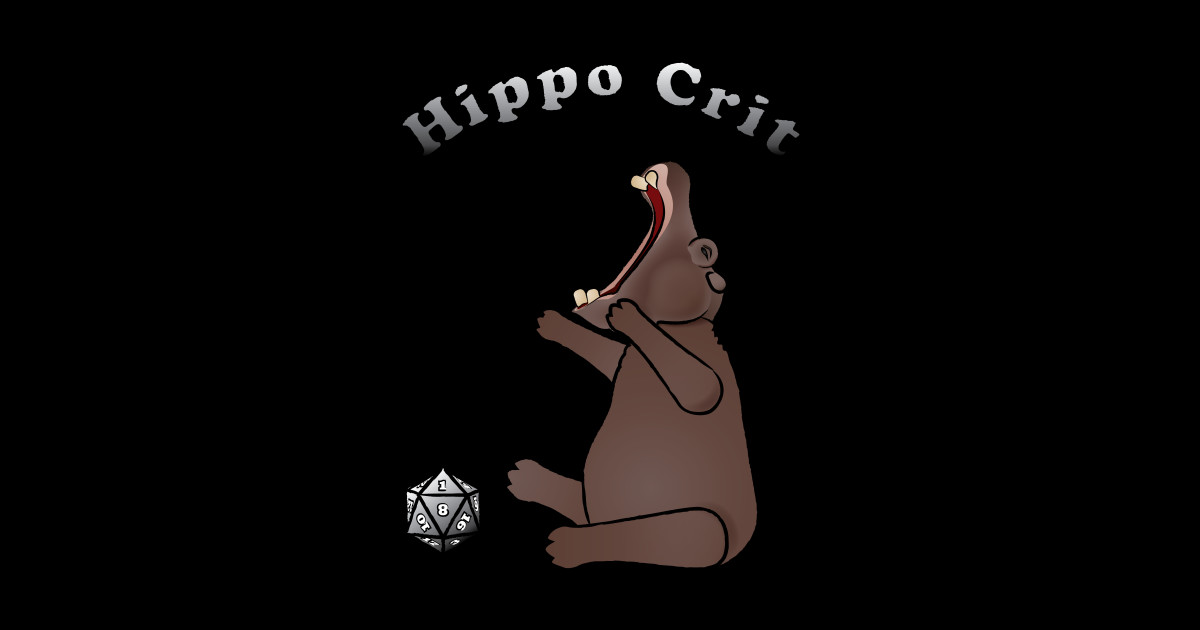 HIppo Crit Fail Crit Fail Sticker TeePublic