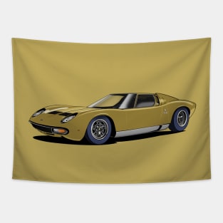 Lamborghini Miura in champagne bronze Tapestry