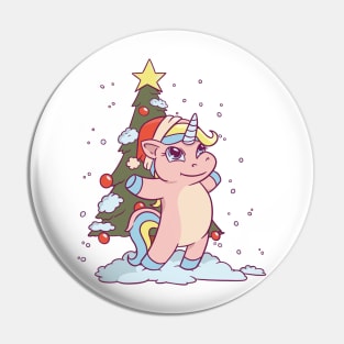 Unicorn Christmas Pin