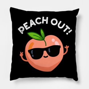 Peach Out Cute Fruit Pun Pillow