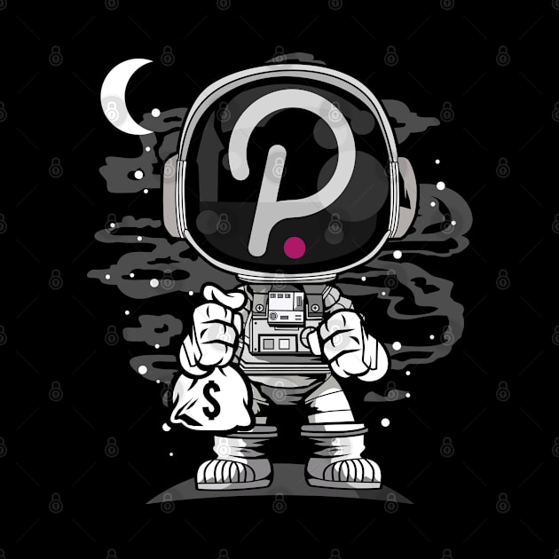 Astronaut Polkadot DOT To The Moon Crypto Token Cryptocurrency Wallet Birthday Gift For Men Women Kids by Thingking About