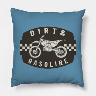 Dirt & Gasoline Cross Bike Motorsport Pillow