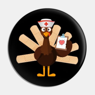 Thanksgiving nurse turkey Pin