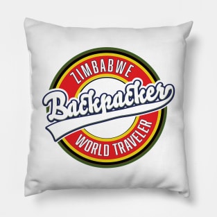 Zimbabwe backpacker world traveler Pillow