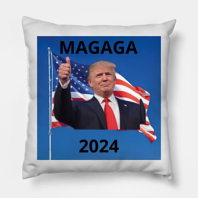 Donald J Trump - Magaga 1 Pillow by DJT24