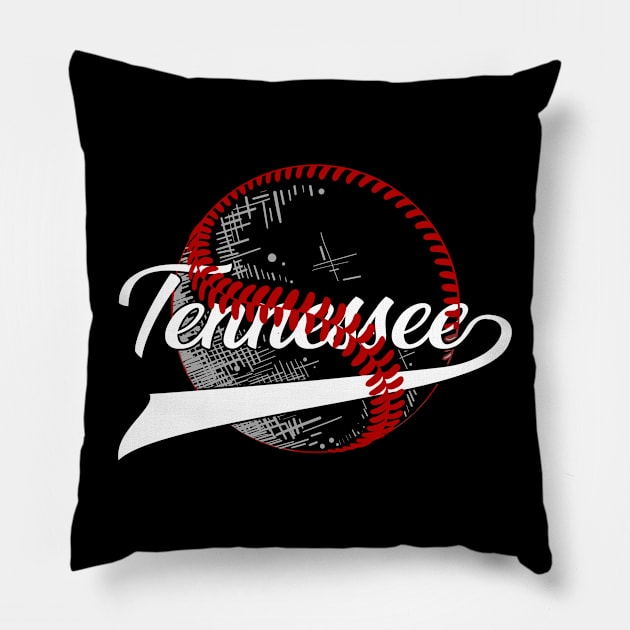 Tennessee Souvenir Baseball Players or Fans I Love Tennessee Pillow by Jhon Towel