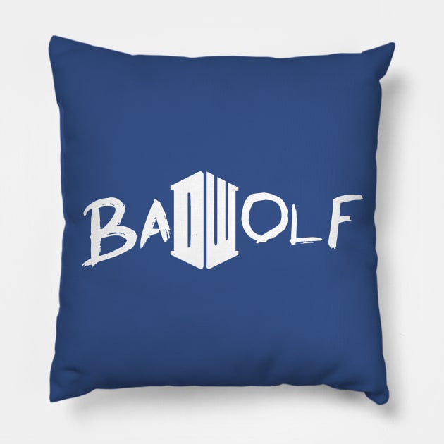 BaDWolf Pillow by quinnsnake