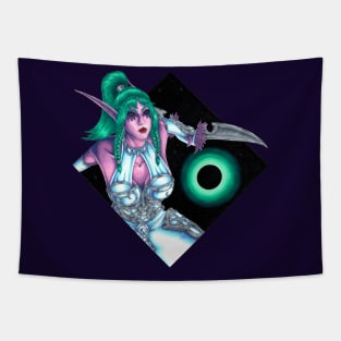 Tyrande Whisperwind Portrait Tapestry