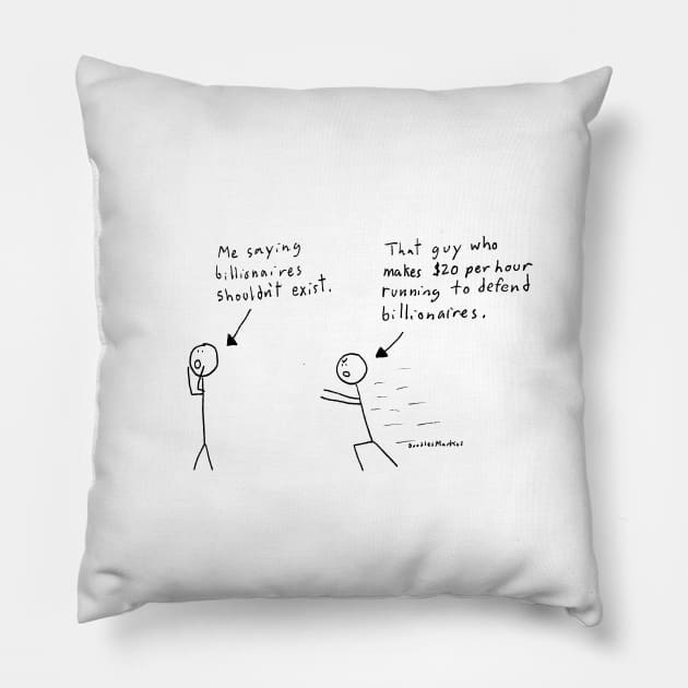 Billionaire Lovers (white background) Pillow by doodlesmarkus