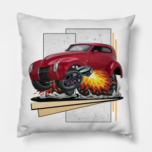 1938 Ford Deluxe Hot Rod Pillow