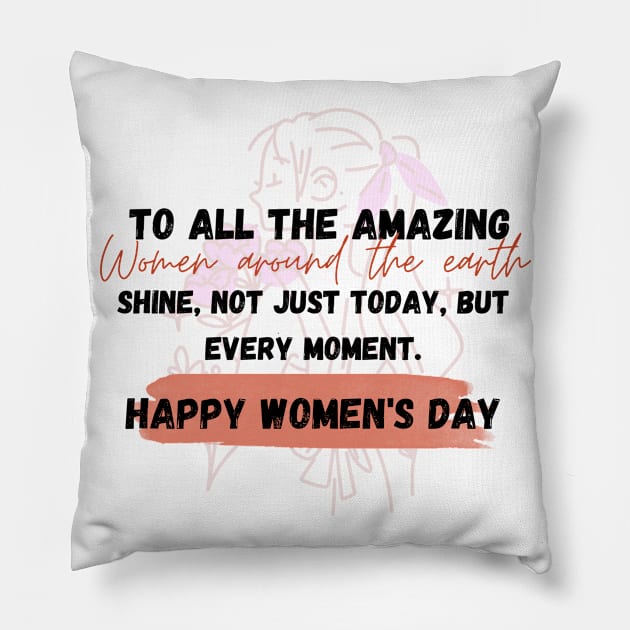 International Women's Day Pillow by D'via design