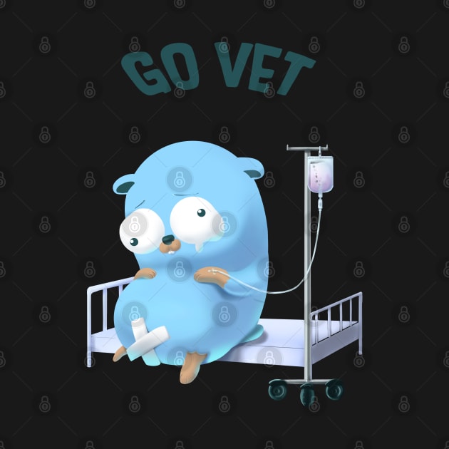 Golang Gopher Mouse Go Vet by clgtart