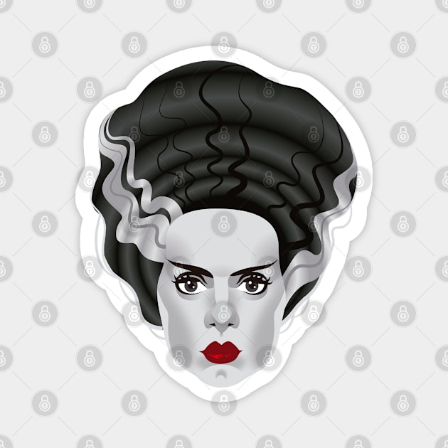 Elsa Lanchester Magnet by AlejandroMogolloArt