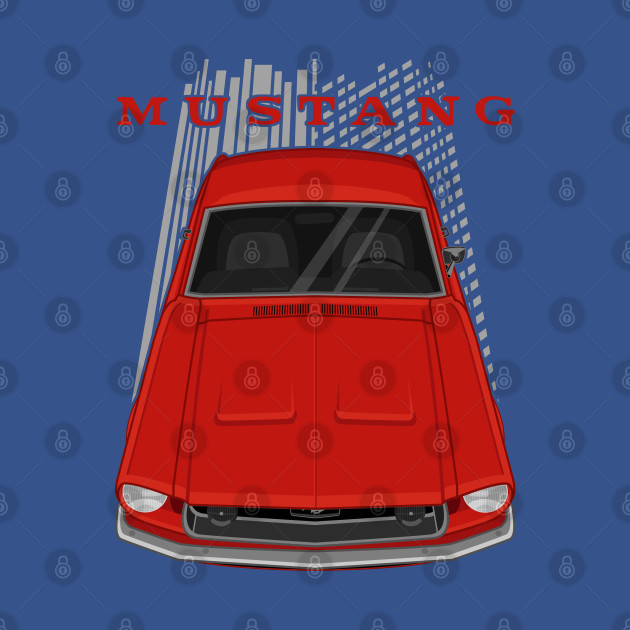 Discover Ford Mustang Fastback 1968 - Red - Ford Mustang Fastback 1968 - T-Shirt