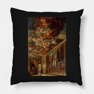 Chatsworth- paintings on the ceiling and wall Pillow