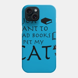 Book Loving Cat Lovers Design Phone Case