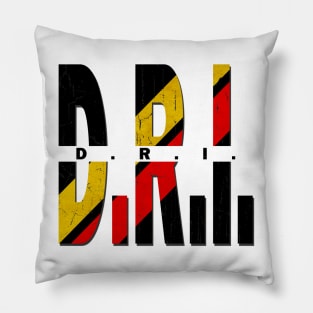 vintage typo D.R.I. Pillow