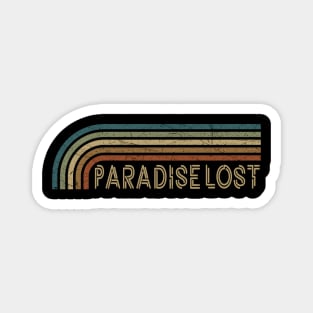 Paradise Lost Retro Stripes Magnet