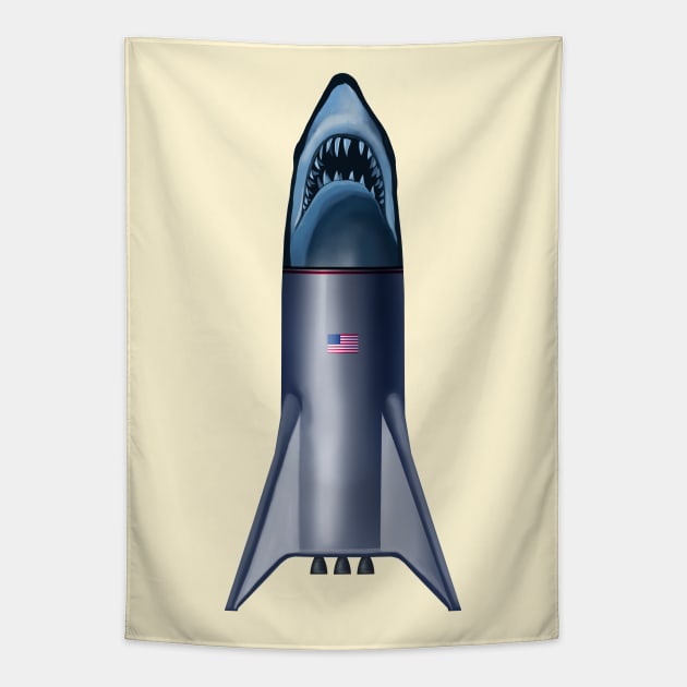 Shark Shuttle Tapestry by TWOintoA