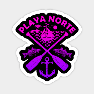 Playa Norte Beach, Mexico, Boat Paddle Magnet