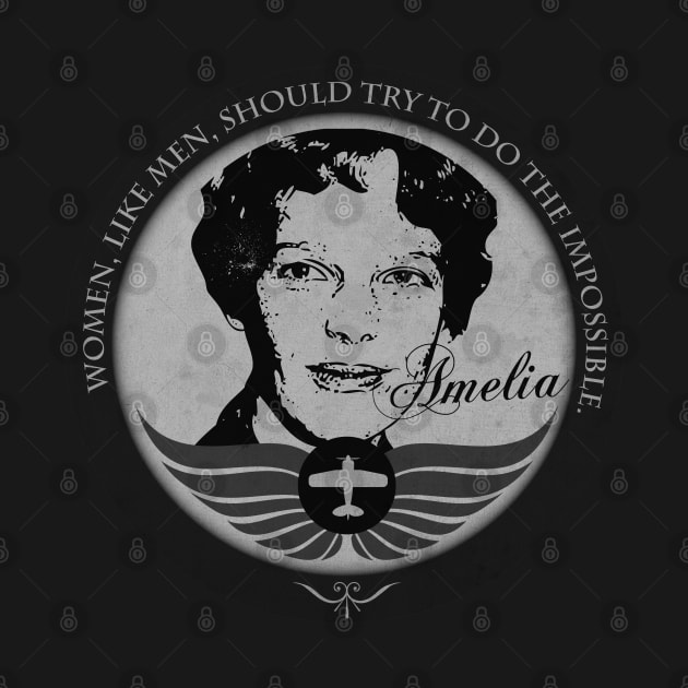 Amelia Vintage Classic BW by CTShirts