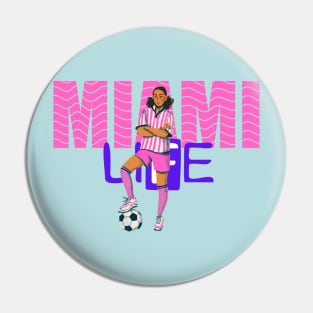 Miami goalkeeper pink female Pin