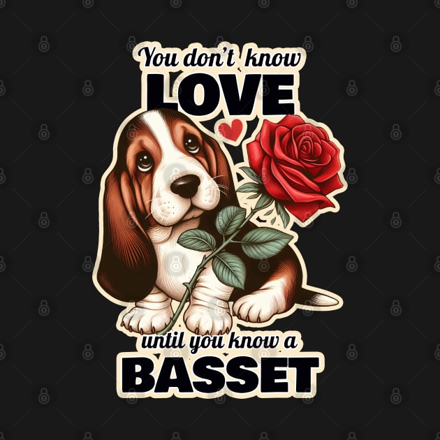 Basset hound Valentine's day by k9-tee