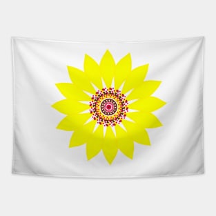 Yellow Sunflower Illustration Vector Tapestry