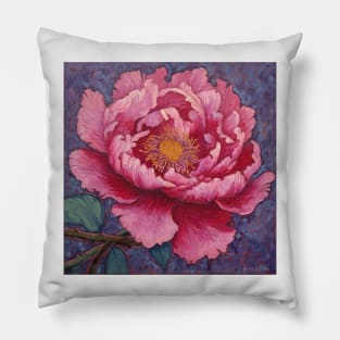 Pink Peony Single Bloom Pillow