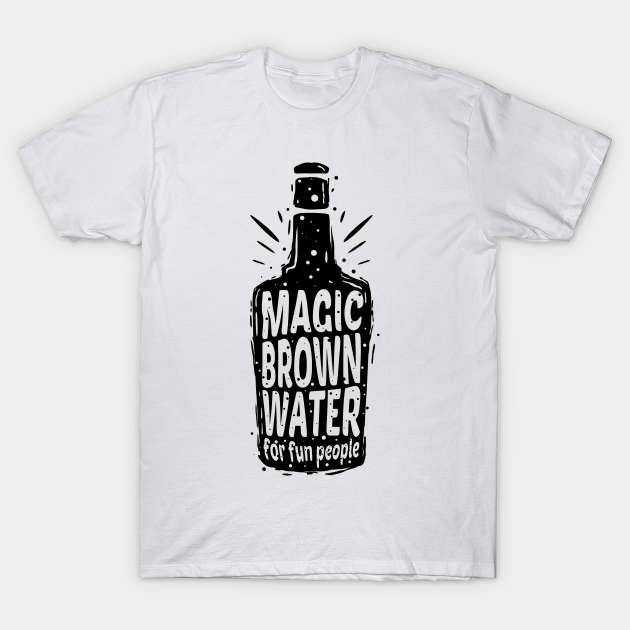 Bourbon bottle Funny Definition Drinking Quote Magic Brown Water For Fun People Vintage - Bourbon - T-Shirt