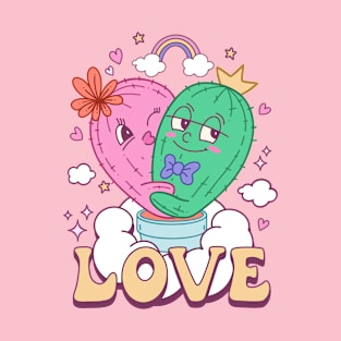 Love Valentine T-Shirt Retro T-Shirt