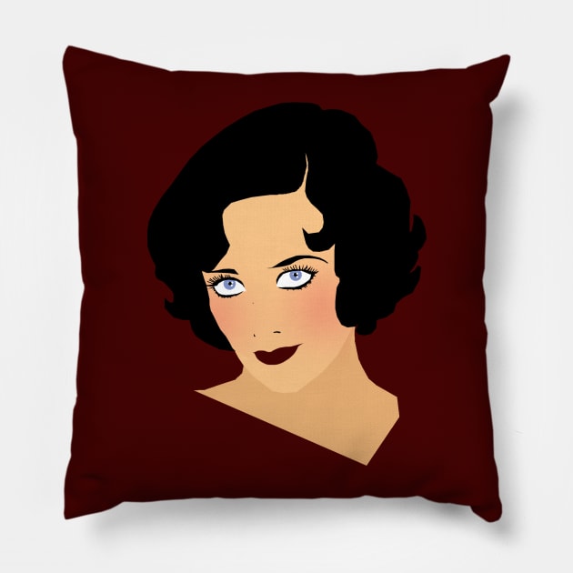 Young Joan Crawford Portrait Pillow by ursoleite