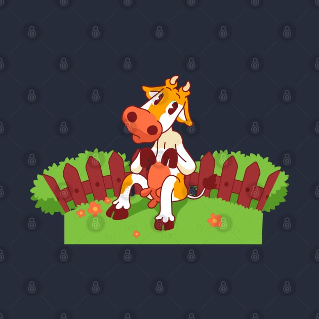 Cow Relaxing by Mako Design 