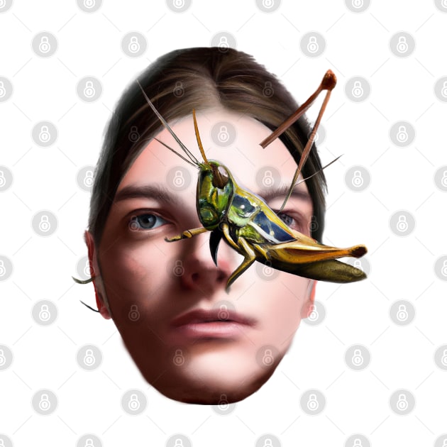 Grasshopper in yr face by firstnamewarren