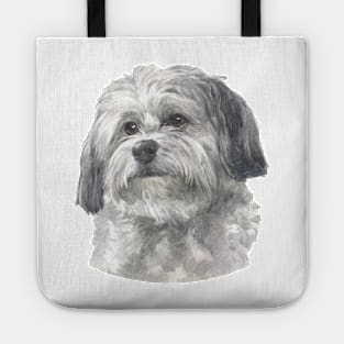 Sweet White Havanese Watercolor Art Tote