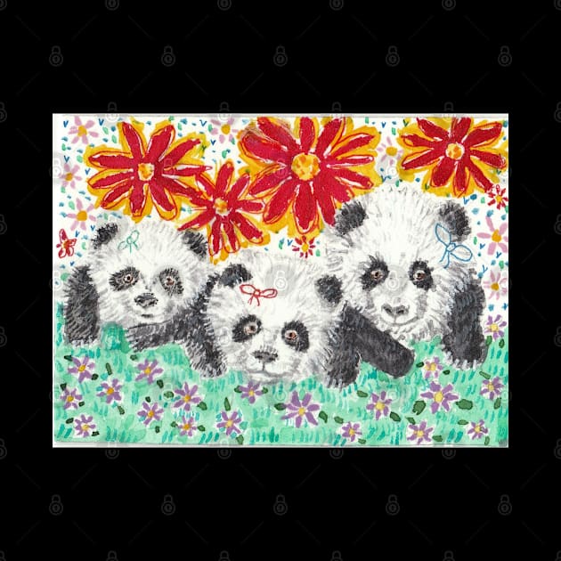 Baby Panda bears by SamsArtworks