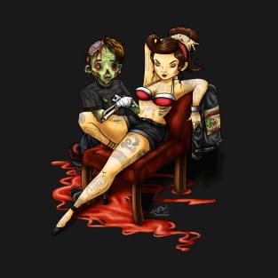 The Zombie and the Pin Up gal T-Shirt