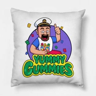 Captain B-Plan's Yummy Gummies Vintage Pillow