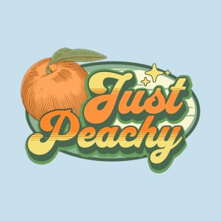 70's Just Peachy Retro Hippie Georgia Peaches Summer Fruit T-Shirt