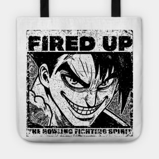 Saw Paing- FIRED UP - Kengan - Ashura Omega Season 2 BW Tote