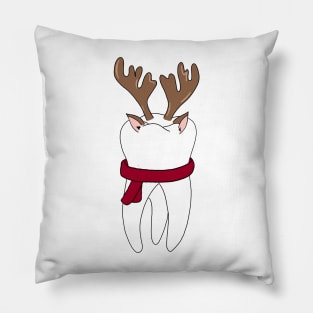 Tooth reindeer Christmas Pillow