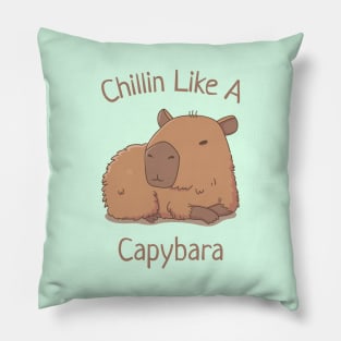 Chilin Like A Capybara Pillow