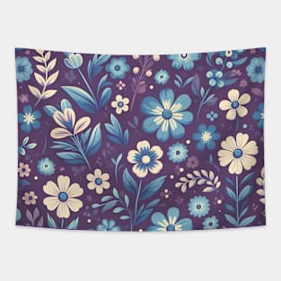 Purple Floral Tapestry