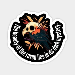 Raven with skull Magnet