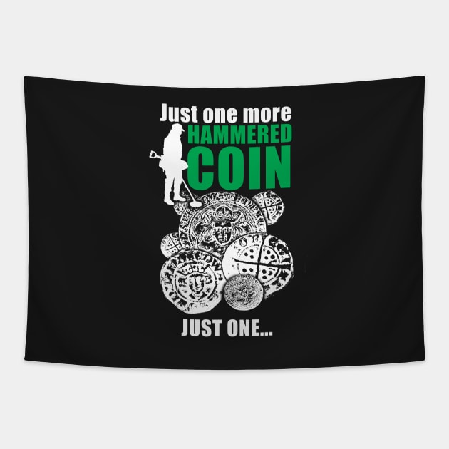 Funny metal detectorists, hammered coin Tapestry by Diggertees4u