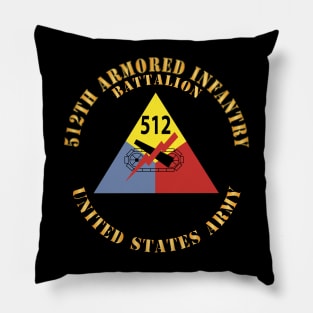 512th Armored Infantry Battalion - SSI - US Army 4th Armored Div X 300 Pillow